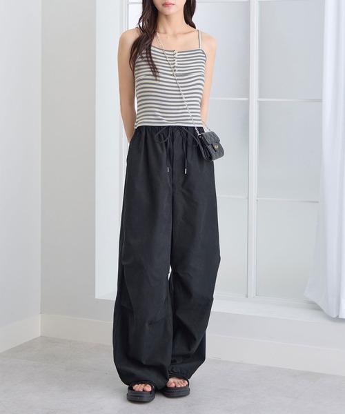 CHAN ME(チャンミ)の「ボーダーキャミソール(キャミソール・レディース・グレー/ブラック・X-LARGE/LARGE/MEDIUM)」の12枚目の写真