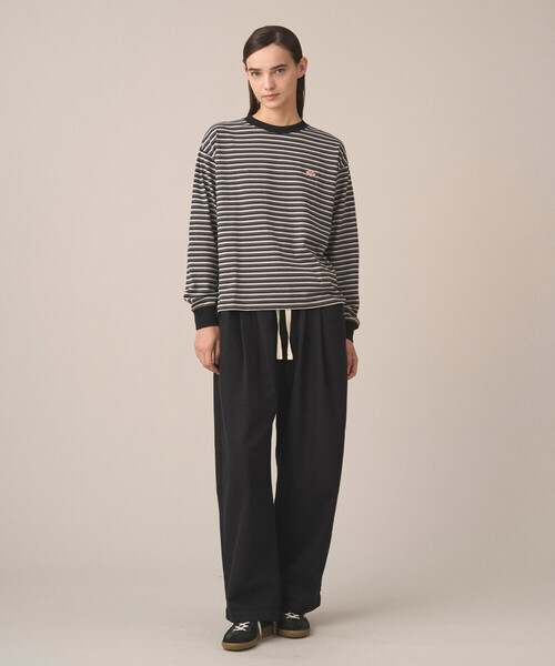 DANTON（ダントン）の「Women's Long Sleeve T-shirt Stripe（Tシャツ/カットソー・レディース・ブラック系その他/ブルー系その他5/ホワイト系その他5/イエロー系その他/レッド系その他/ベージュ系その他/ブルー系その他・M/XS/S）」の8枚目の写真