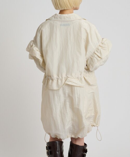 w closet(ダブルクローゼット)の「フリルモッズコート(ブルゾン・レディース・アイボリー/カーキ/ピンク・FREE)」の7枚目の写真