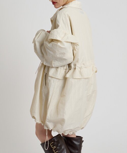 w closet(ダブルクローゼット)の「フリルモッズコート(ブルゾン・レディース・アイボリー/カーキ/ピンク・FREE)」の8枚目の写真