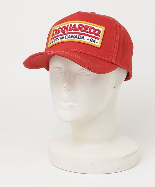 DSQUARED2(ディースクエアード)の「Dsquared2 Logo Patch Baseball Cap/0261(キャップ・メンズ・レッド系その他/ベージュ系その他/ブラック・FREE)」の1枚目の写真