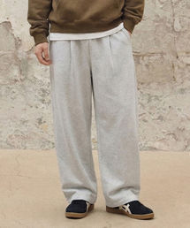 AGOD（エージーオーディー）の「(裏起毛)ワンタックワイドスウェットパンツ [ホワイトメランジ]（スウェットパンツ）」