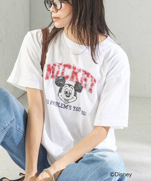 GOOD ROCK SPEED（グッドロックスピード）の「【SHIPS別注】GOOD ROCK SPEED:MICKEY / TEE（Tシャツ/カットソー・レディース・ダークグレー/ベージュ/ネイビー/ホワイト/ブラウン/チャコールグレー/ホワイト系・ONE SIZE）」の3枚目の写真