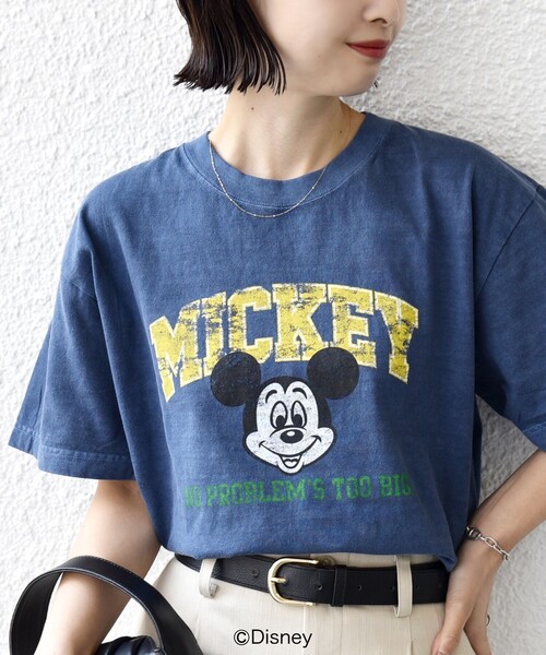 GOOD ROCK SPEED（グッドロックスピード）の「【SHIPS別注】GOOD ROCK SPEED:MICKEY / TEE（Tシャツ/カットソー・レディース・ダークグレー/ベージュ/ネイビー/ホワイト/ブラウン/チャコールグレー/ホワイト系・ONE SIZE）」の7枚目の写真