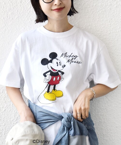 GOOD ROCK SPEED（グッドロックスピード）の「【SHIPS別注】GOOD ROCK SPEED:MICKEY / TEE（Tシャツ/カットソー・レディース・ダークグレー/ベージュ/ネイビー/ホワイト/ブラウン/チャコールグレー/ホワイト系・ONE SIZE）」の2枚目の写真