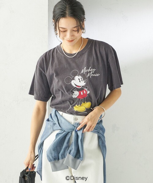GOOD ROCK SPEED（グッドロックスピード）の「【SHIPS別注】GOOD ROCK SPEED:MICKEY / TEE（Tシャツ/カットソー・レディース・ダークグレー/ベージュ/ネイビー/ホワイト/ブラウン/チャコールグレー/ホワイト系・ONE SIZE）」の22枚目の写真
