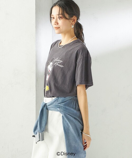 GOOD ROCK SPEED(グッドロックスピード)の「【SHIPS別注】GOOD ROCK SPEED:MICKEY / TEE(Tシャツ/カットソー・レディース・ダークグレー/ベージュ/ネイビー/ホワイト/ブラウン/チャコールグレー/ホワイト系・ONE SIZE)」の14枚目の写真