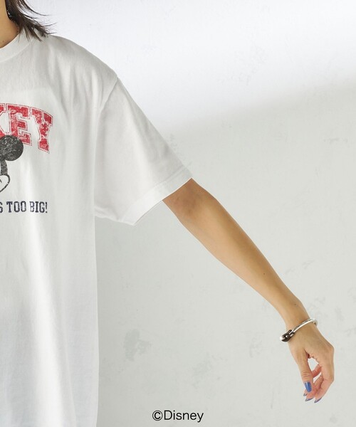 GOOD ROCK SPEED(グッドロックスピード)の「【SHIPS別注】GOOD ROCK SPEED:MICKEY / TEE(Tシャツ/カットソー・レディース・ダークグレー/ベージュ/ネイビー/ホワイト/ブラウン/チャコールグレー/ホワイト系・ONE SIZE)」の8枚目の写真
