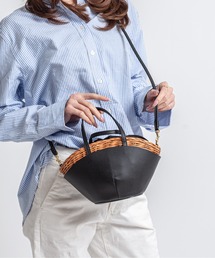 The Bagmati（ザバグマティ）の「【The Bagmati/ザバグマティ】ボート形　台形　 かごバッグ（かごバッグ）」