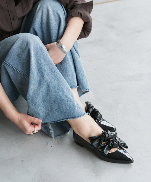 TEMPERATE(テンパレイト)の「TEMPERATE/テンパレイト 別注 MTO-LOLO BIGRIBBON(レインシューズ・レディース・ブラック・36/40/39/38/37)」の8枚目の写真