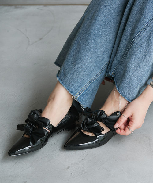 TEMPERATE(テンパレイト)の「TEMPERATE/テンパレイト 別注 MTO-LOLO BIGRIBBON(レインシューズ・レディース・ブラック・36/40/39/38/37)」の16枚目の写真