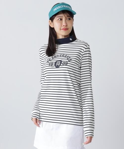 PEARLY GATES(パーリーゲイツ)の「【PEARLY GATES】ボーダー柄 80/1 36Gベアカノコ(Tシャツ/カットソー・レディース・ホワイト系その他・SMALL/MEDIUM/LARGE)」の8枚目の写真