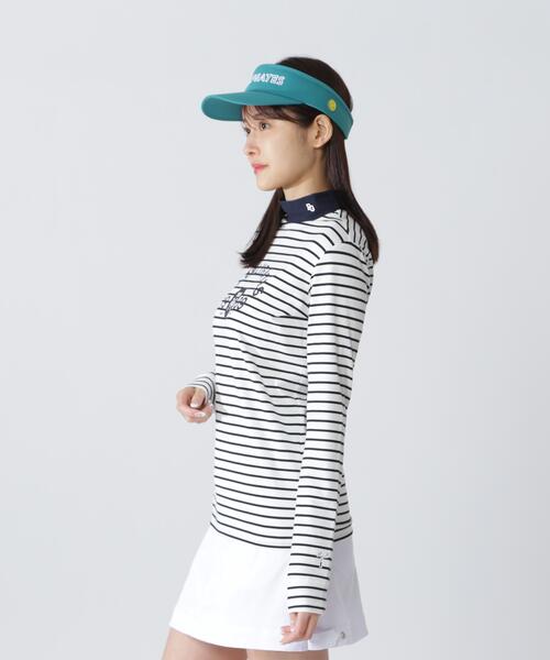PEARLY GATES(パーリーゲイツ)の「【PEARLY GATES】ボーダー柄 80/1 36Gベアカノコ(Tシャツ/カットソー・レディース・ホワイト系その他・SMALL/MEDIUM/LARGE)」の5枚目の写真