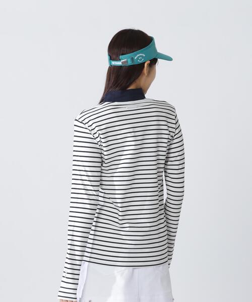 PEARLY GATES(パーリーゲイツ)の「【PEARLY GATES】ボーダー柄 80/1 36Gベアカノコ(Tシャツ/カットソー・レディース・ホワイト系その他・SMALL/MEDIUM/LARGE)」の4枚目の写真