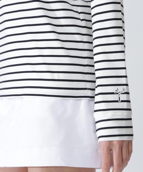 PEARLY GATES(パーリーゲイツ)の「【PEARLY GATES】ボーダー柄 80/1 36Gベアカノコ(Tシャツ/カットソー・レディース・ホワイト系その他・SMALL/MEDIUM/LARGE)」の9枚目の写真