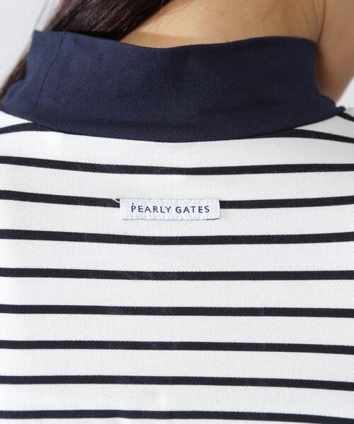 PEARLY GATES(パーリーゲイツ)の「【PEARLY GATES】ボーダー柄 80/1 36Gベアカノコ(Tシャツ/カットソー・レディース・ホワイト系その他・SMALL/MEDIUM/LARGE)」の10枚目の写真