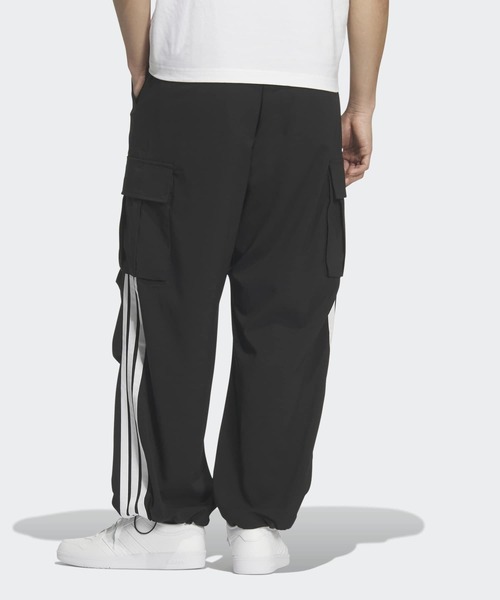 adidas（アディダス）の「ルーズフィット ライト ウーブン カーゴポケット ストレートレッグ パンツ / アディダス adidas　カーゴパンツ（カーゴパンツ・メンズ・ブラック/カーキ・XX-LARGE/X-SMALL/3XL/SMALL/MEDIUM/LARGE/X-LARGE）」の3枚目の写真
