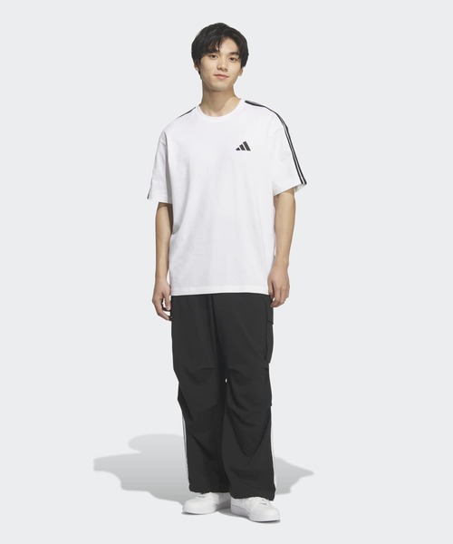 adidas（アディダス）の「ルーズフィット ライト ウーブン カーゴポケット ストレートレッグ パンツ / アディダス adidas　カーゴパンツ（カーゴパンツ・メンズ・ブラック/カーキ・XX-LARGE/X-SMALL/3XL/SMALL/MEDIUM/LARGE/X-LARGE）」の6枚目の写真