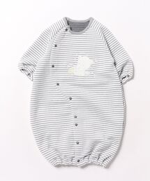 nino（ニノ）の「新生児ベビードレス　ボーダー（ロンパース）」