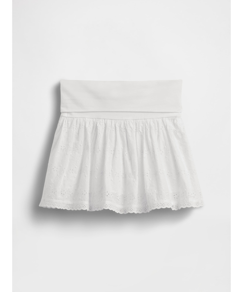 GAP（ギャップ）の「アイレット フォールドオーバー ミニスカート・スコート (キッズ)（スカート・キッズ・オフホワイト/イエロー・120cm/160cm/150cm/140cm/130cm/110cm）」の9枚目の写真
