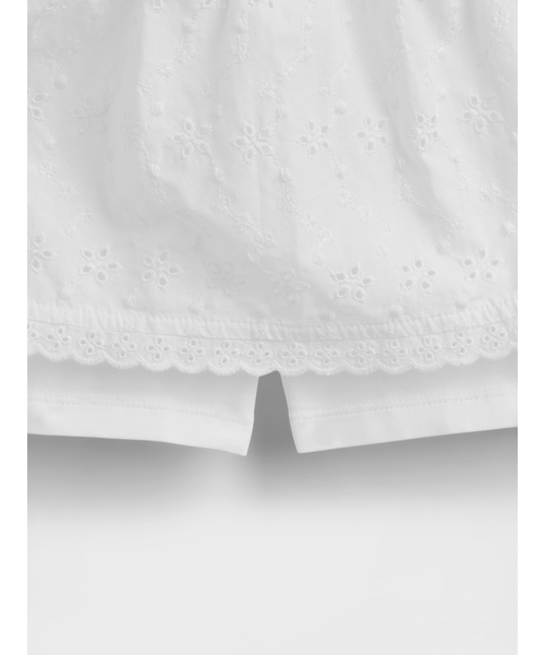 GAP（ギャップ）の「アイレット フォールドオーバー ミニスカート・スコート (キッズ)（スカート・キッズ・オフホワイト/イエロー・120cm/160cm/150cm/140cm/130cm/110cm）」の7枚目の写真