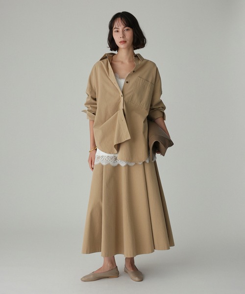 BABYLONE（バビロン）の「WASHオーバーシャツ（シャツ/ブラウス・レディース・ネイビー/ベージュ/ホワイト・フリー）」の9枚目の写真