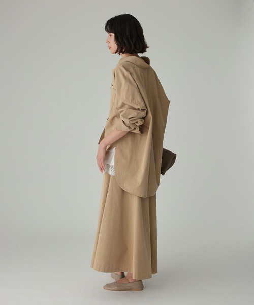 BABYLONE（バビロン）の「WASHオーバーシャツ（シャツ/ブラウス・レディース・ネイビー/ベージュ/ホワイト・フリー）」の10枚目の写真