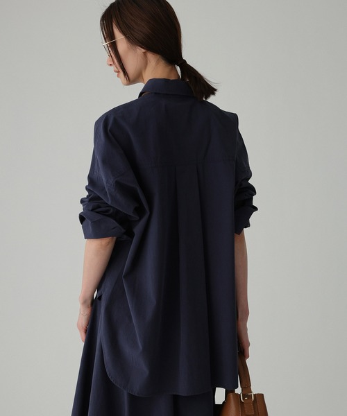 BABYLONE（バビロン）の「WASHオーバーシャツ（シャツ/ブラウス・レディース・ネイビー/ベージュ/ホワイト・フリー）」の14枚目の写真