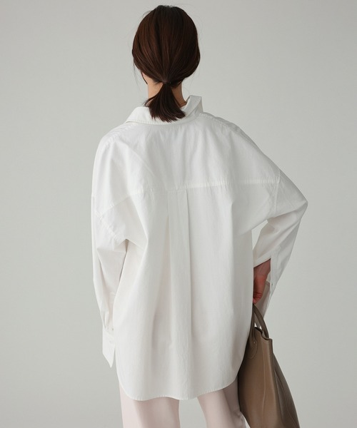 BABYLONE（バビロン）の「WASHオーバーシャツ（シャツ/ブラウス・レディース・ネイビー/ベージュ/ホワイト・フリー）」の21枚目の写真