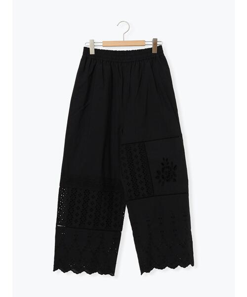 Samansa Mos2（サマンサ モスモス）の「レースパッチワークパンツ（その他パンツ・レディース・ブラック/オフホワイト/キナリ・F）」の3枚目の写真