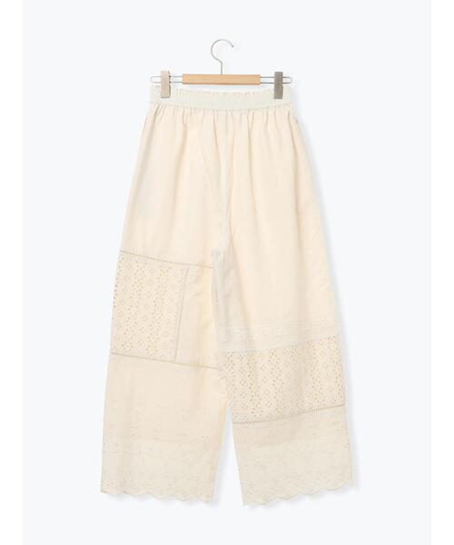 Samansa Mos2（サマンサ モスモス）の「レースパッチワークパンツ（その他パンツ・レディース・ブラック/オフホワイト/キナリ・F）」の4枚目の写真