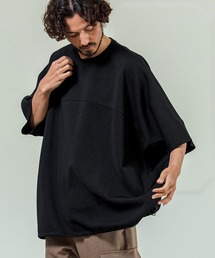 mt10253- Switching Panel Drawstring Hem Relax Fit Short Sleeve T-Shirt Tシャツ(MGN-261-012)