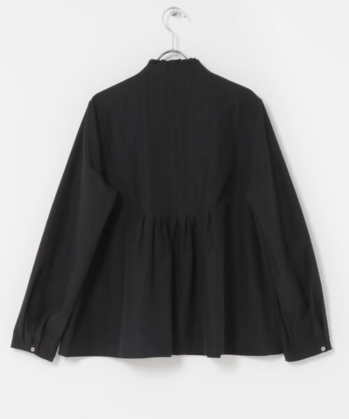 URBAN RESEARCH ROSSO WOMEN(アーバンリサーチ ロッソ)の「『WEB限定』フリルネックレースデザインシャツブラウス(シャツ/ブラウス・レディース・グレー系その他/オフホワイト/ブラック・FREE)」の12枚目の写真