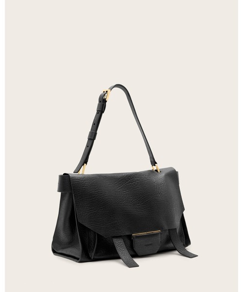 ALLSAINTS（オールセインツ）の「URSA GRAIN LEATHER SATCHEL BAG | URSA GRAIN レザー サッチェル バッグ（ショルダーバッグ・レディース・ブラック・ONE SIZE）」の5枚目の写真