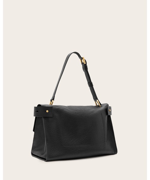 ALLSAINTS（オールセインツ）の「URSA GRAIN LEATHER SATCHEL BAG | URSA GRAIN レザー サッチェル バッグ（ショルダーバッグ・レディース・ブラック・ONE SIZE）」の9枚目の写真