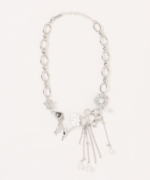 IMARI(イマリ)の「【 IMARI / イマリ 】 フラワー モチーフ チャーム チェーン ネックレス(ネックレス・レディース・シルバー・FREE)」の13枚目の写真