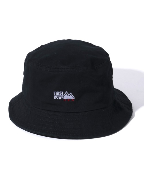 FIRST DOWN（ファーストダウン）の「【FIRST DOWN/ファーストダウン】LOGO TWILL BUCKET HAT/ロゴツイル バケットハット（ハット・メンズ・ブラック/ベージュ/ホワイト・FREE）」の9枚目の写真
