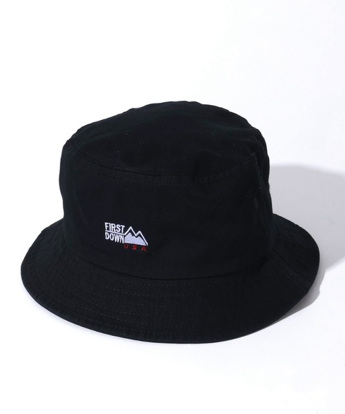 FIRST DOWN（ファーストダウン）の「【FIRST DOWN/ファーストダウン】LOGO TWILL BUCKET HAT/ロゴツイル バケットハット（ハット・メンズ・ブラック/ベージュ/ホワイト・FREE）」の11枚目の写真