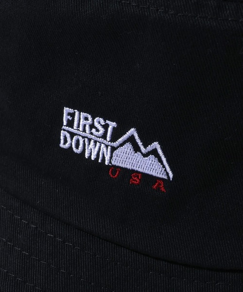 FIRST DOWN（ファーストダウン）の「【FIRST DOWN/ファーストダウン】LOGO TWILL BUCKET HAT/ロゴツイル バケットハット（ハット・メンズ・ブラック/ベージュ/ホワイト・FREE）」の15枚目の写真