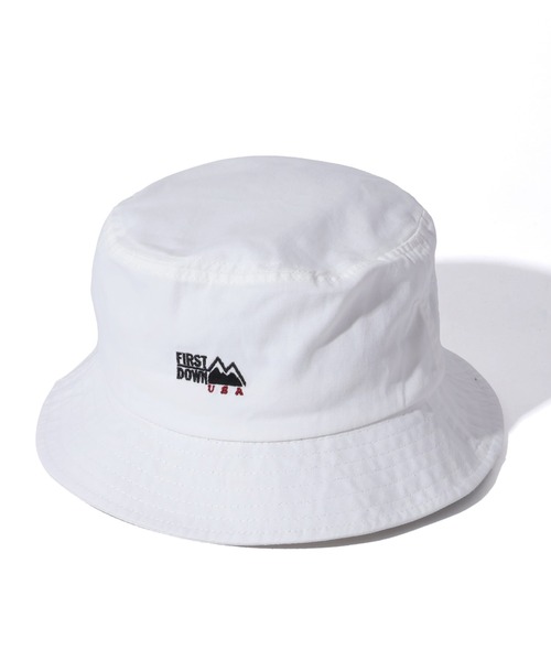 FIRST DOWN（ファーストダウン）の「【FIRST DOWN/ファーストダウン】LOGO TWILL BUCKET HAT/ロゴツイル バケットハット（ハット・メンズ・ブラック/ベージュ/ホワイト・FREE）」の17枚目の写真