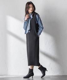 MAYSON GREY | 【えらべるSET UP】叶えるVネックジャンパードレス≪手洗い可能≫(ワンピース)