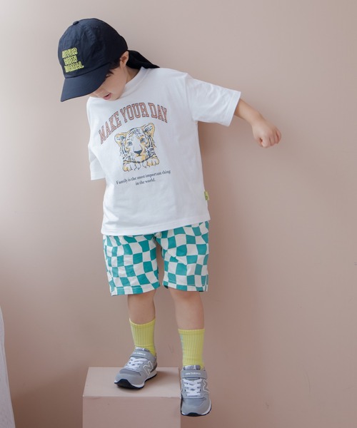 MAKE YOUR DAY(メイクユアデイ)の「ファミリー子トラ半袖Tシャツ■80~140cm(Tシャツ/カットソー・キッズ・グレー/オフホワイト・110/80/90/100/120/130/140)」の9枚目の写真