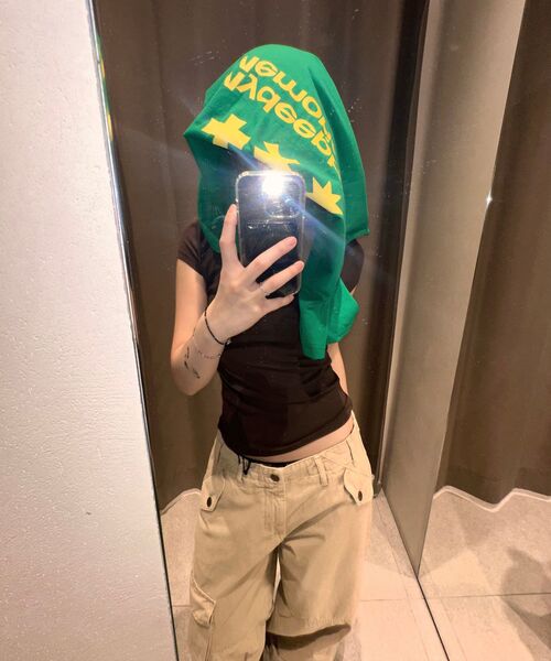 mydeepbluememories(マイディープブルーメモリーズ)の「Mm Symbol Logo T-Shirts (GREEN)(Tシャツ/カットソー・レディース・グリーン・SMALL/MEDIUM/LARGE)」の6枚目の写真
