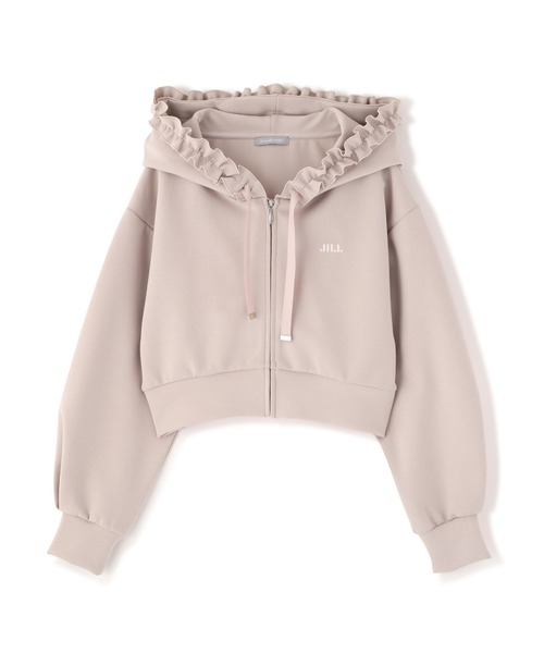 JILL by JILL STUART(ジルバイジルスチュアート)の「ダイバーセットアップ フリルパーカー(パーカー・レディース・ベージュ/ブラック/グレー・FREE)」の4枚目の写真