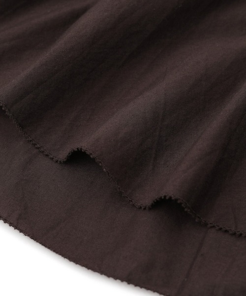 SALON adam et rope'（サロン アダム エ ロペ）の「【AAYUSHI（アユーシ） for SALON】別注ボリュームフレアハーフスリーブワンピース（ワンピース・レディース・キナリ/ダークブラウン・FREE）」の9枚目の写真