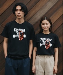 SPITFIRE THRASH BURN S/S T-SHIRTS/ THRASHER スラッシャー ロゴプリント 半袖Tシャツ ユニセックス