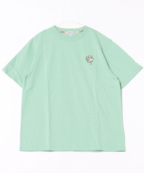 Arnold Palmer（アーノルドパーマー）の「クローバーモチーフ シェア Tシャツ（Tシャツ/カットソー・レディース・ホワイト/ミント・LL/L/M/S/XS）」の13枚目の写真