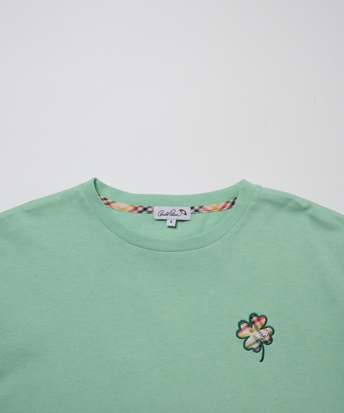 Arnold Palmer（アーノルドパーマー）の「クローバーモチーフ シェア Tシャツ（Tシャツ/カットソー・レディース・ホワイト/ミント・LL/L/M/S/XS）」の9枚目の写真