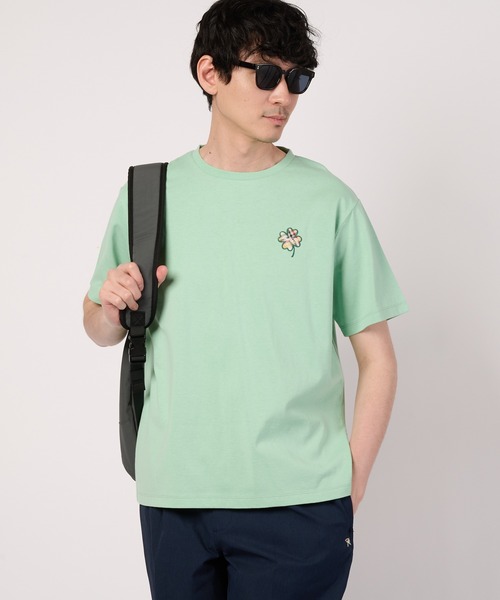 Arnold Palmer（アーノルドパーマー）の「クローバーモチーフ シェア Tシャツ（Tシャツ/カットソー・レディース・ホワイト/ミント・LL/L/M/S/XS）」の4枚目の写真