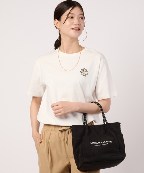 Arnold Palmer（アーノルドパーマー）の「クローバーモチーフ シェア Tシャツ（Tシャツ/カットソー・レディース・ホワイト/ミント・LL/L/M/S/XS）」の16枚目の写真